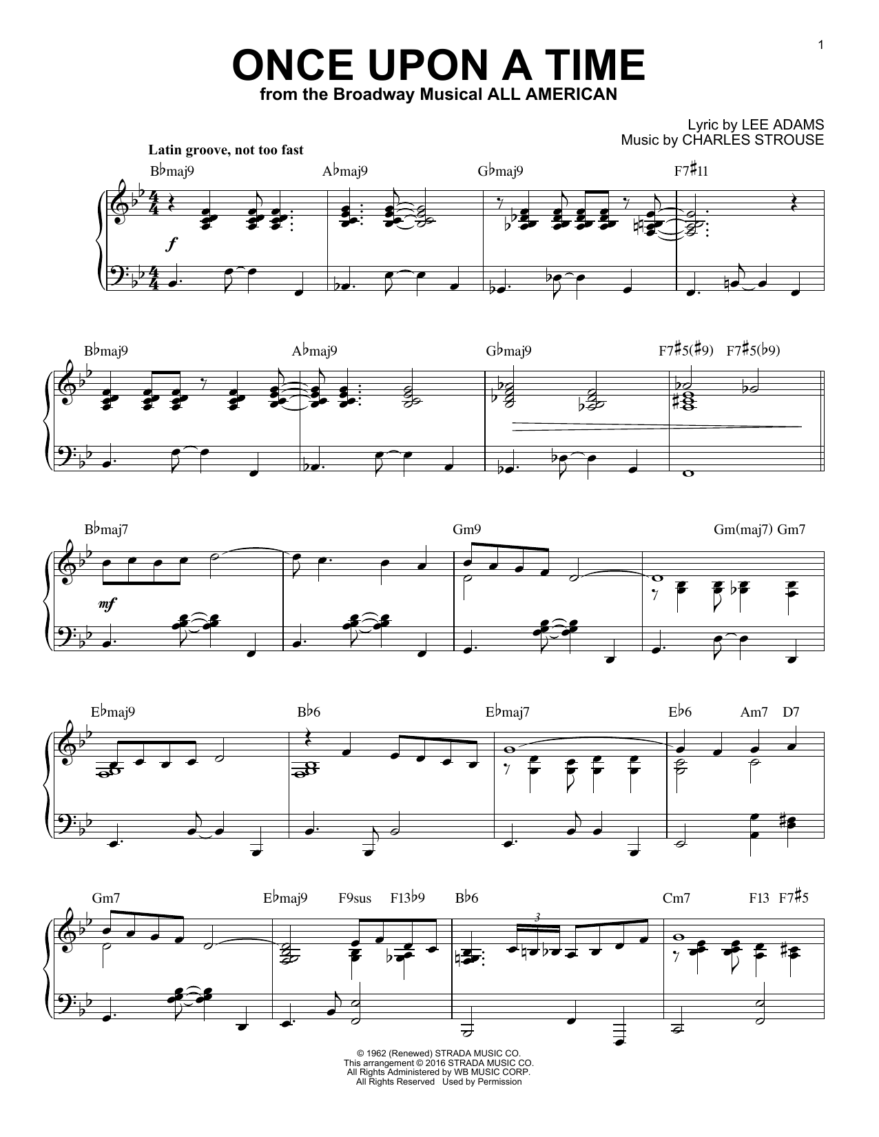 Product gallery: Page 1 of 1 Once Upon A Time [Jazz version] (arr. Brent Edstrom), Charles Strouse