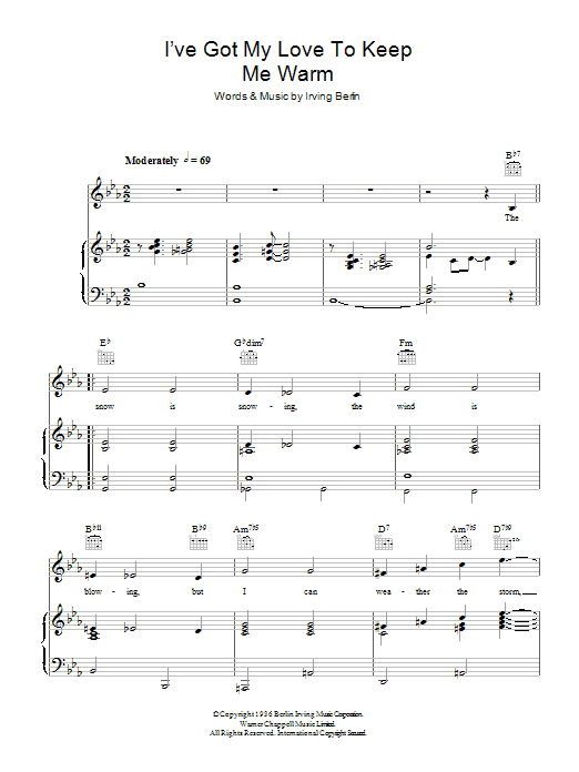 Product gallery: Page 1 of 1 I've Got My Love To Keep Me Warm, Irving Berlin