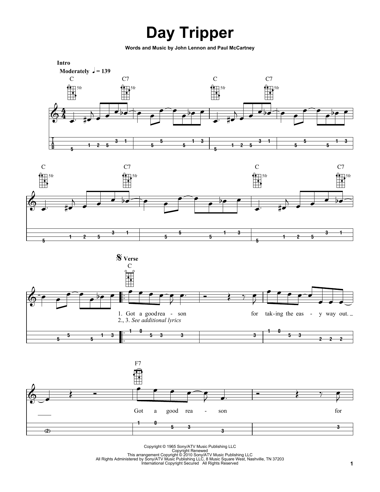 Produktbild zu:  Day Tripper (arr. Bobby Westfall) - The Beatles