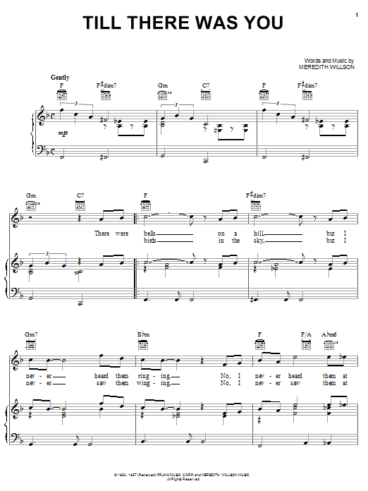 Produktgalerie: Seite 1 von 1 Till There Was You, The Beatles, Gesang, Gitarre, Klavier
