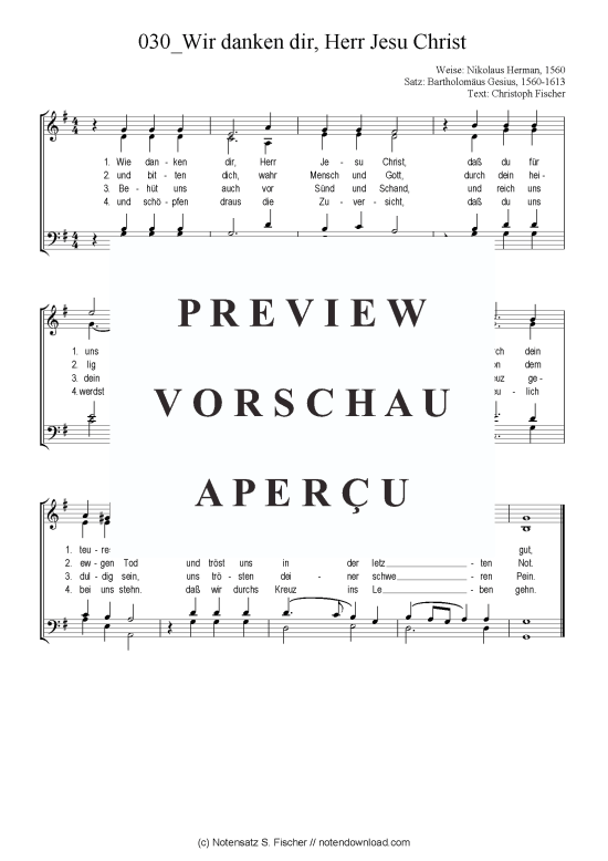 Product picture to: Wir danken dir, Herr Jesu Christ Chorsatz Alte Meister