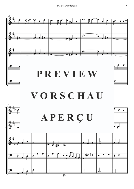 Produktgalerie: Seite 8 von 11 Du bist wunderbar! - Zärtliche Liebeserklärung, , Blechbläser Quintett