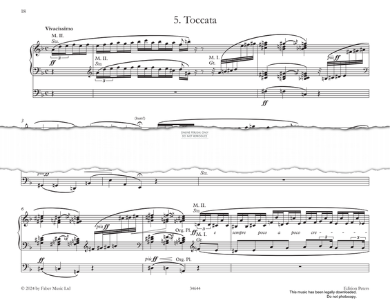 Product gallery: Page 1 of 1 Toccata (from 'Twelve Pieces' Op.59, Vol I), Max Reger