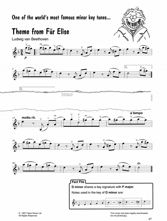 Product gallery: Page 1 of 1 Theme from 'Für Elise', Ludwig van Beethoven