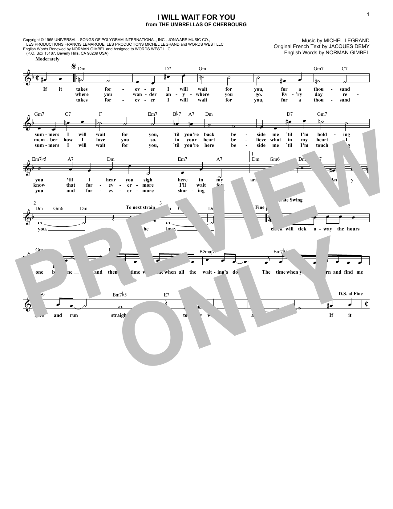 Produktbild zu: I Will Wait For You
