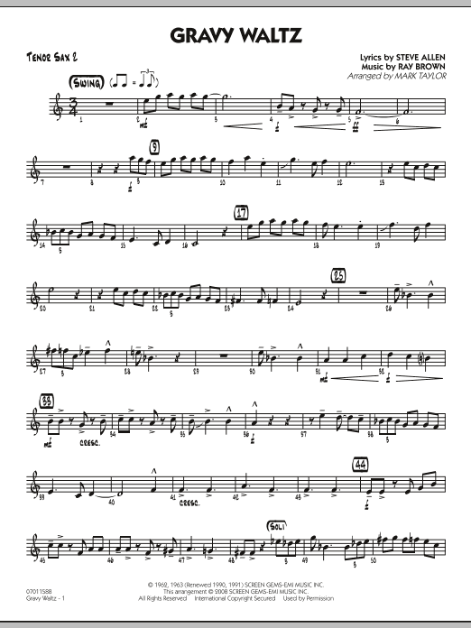 Produktgalerie: Seite 1 von 1 Gravy Waltz - Tenor Sax 2, 