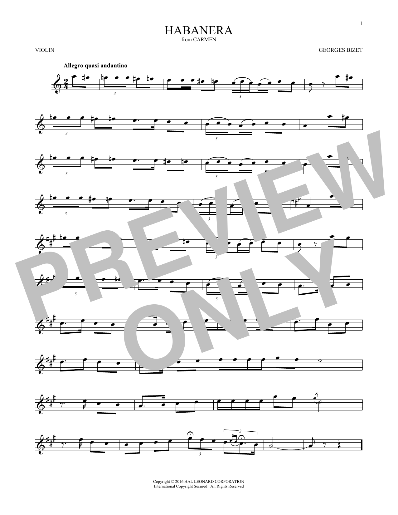 Product gallery: Page 1 of 1 Habanera, Georges Bizet