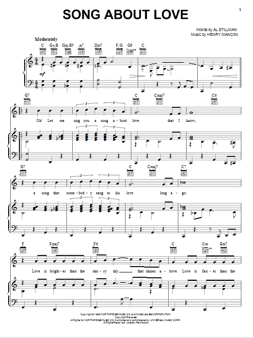 Product gallery: Page 1 of 1 Song About Love, Henry Mancini