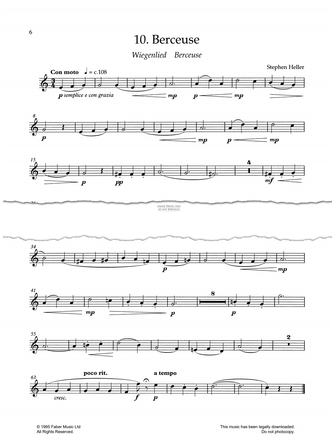 Produktgalerie: Seite 1 von 1 Berceuse, Stephen Heller, Klavier, Oboe