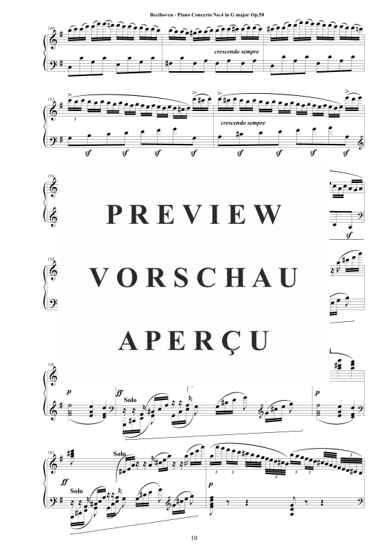 Produktgalerie: Seite 11 von 11 Piano Concerto No.4 in G major Op.58 - Piano Version, , Klavier Solo