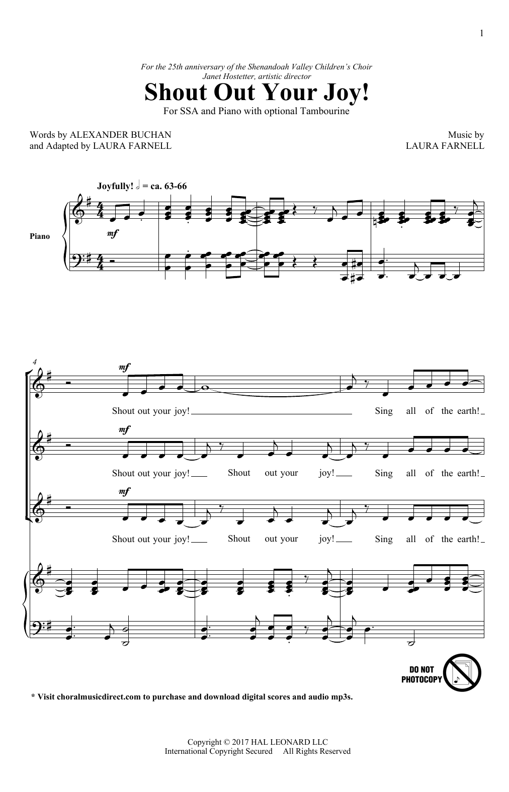 Produktgalerie: Seite 1 von 1 Shout Out Your Joy!, Laura Farnell, Chor