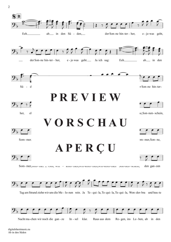 Product gallery: Page 3 of 4 Ab In Den Süden , Buddy Und Dj The Wave, (Posaune / Bariton)