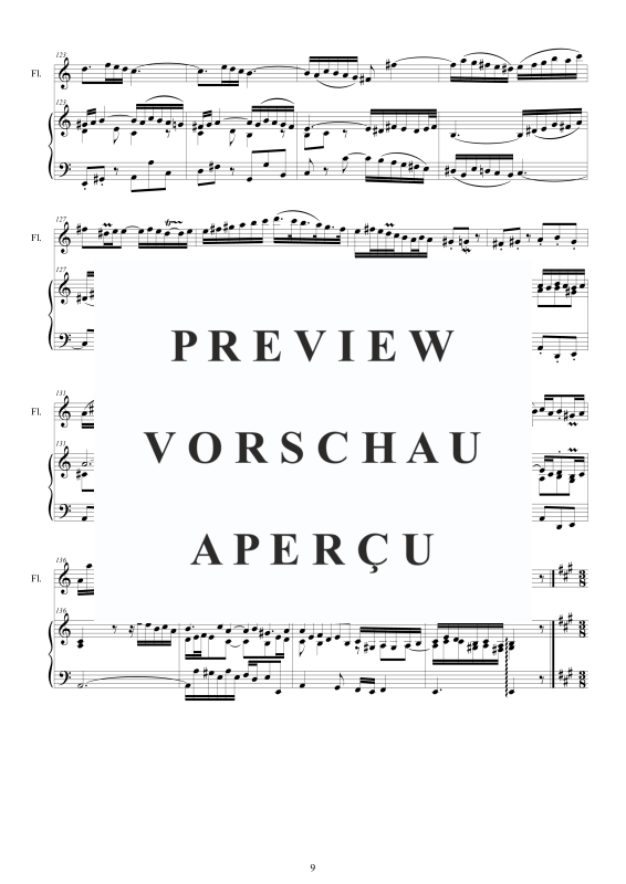 Product gallery: Page 10 of 11 Flute Sonata in A major BWV 1032, , Flute and Harpsichord/Piano
