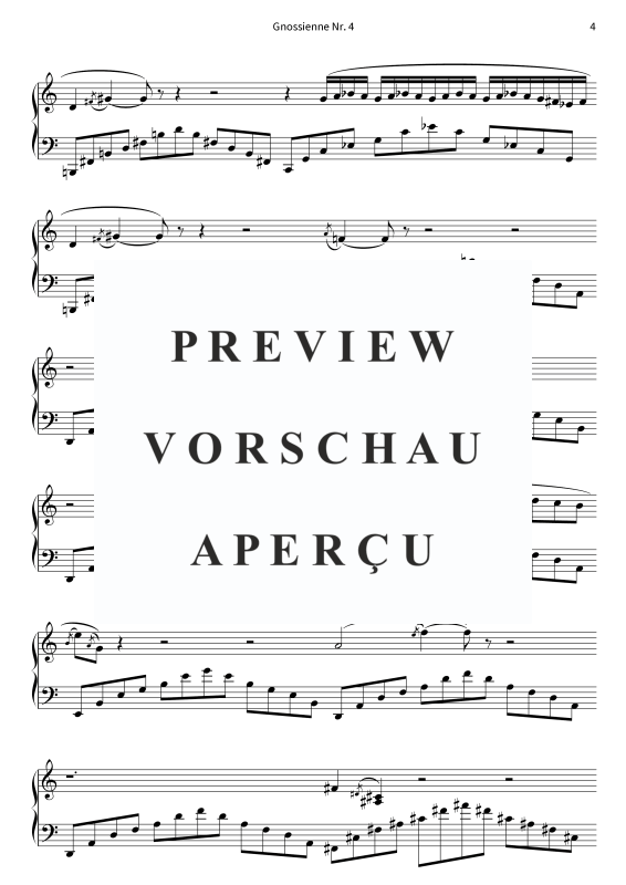 Product gallery: Page 6 of 7 Gnossienne Nr. 4 - Geheimnisvolles Klavierstück, , Solo Piano