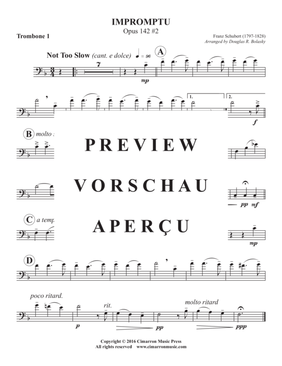 Product gallery: Page 5 of 8 Impromptu , , (Trombone quartet)