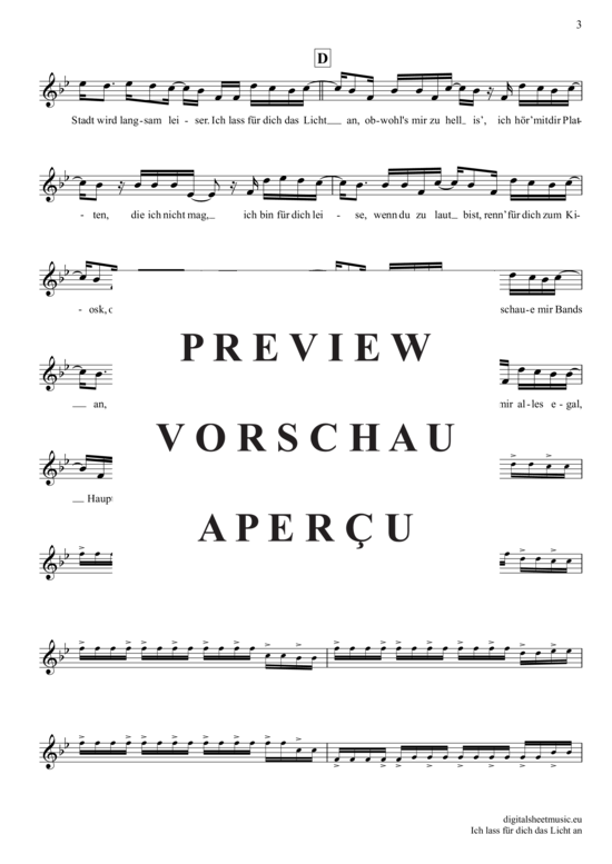 gallery: Ich Lass Für Dich Das Licht An , Revolverheld, (Querflöte)
