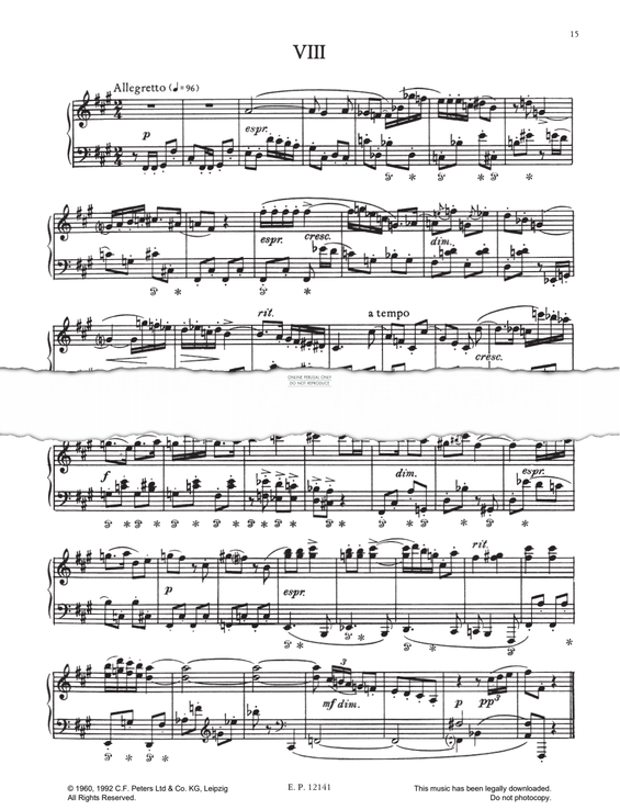 Produktgalerie: Seite 1 von 1 Prelude No.8 (from 24 Preludes Op. 34), Dmitri Shostakovich, Klavier