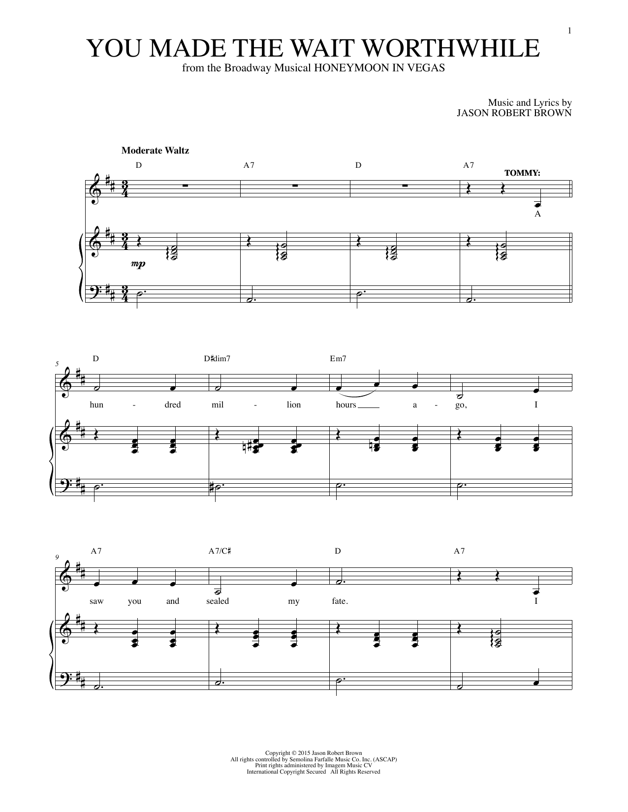 Produktbild zu: You Made The Wait Worthwhile (from Honeymoon in Vegas)