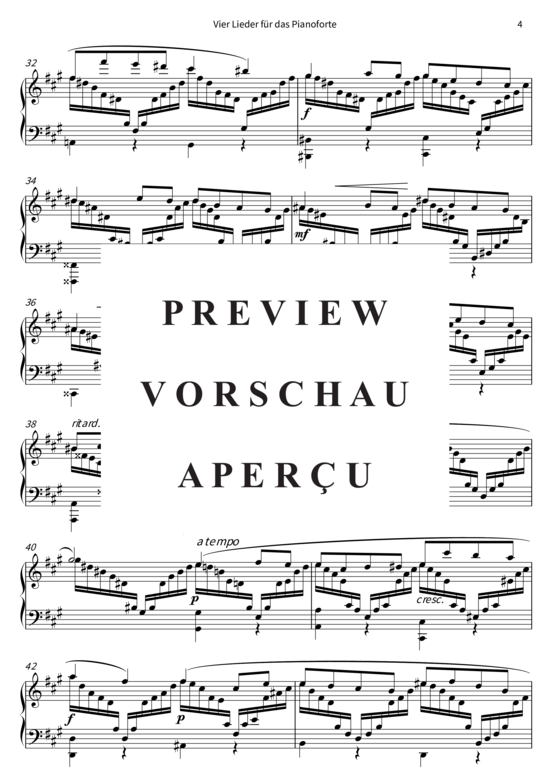 Product gallery: Page 7 of 9 Vier Lieder für das Pianoforte, op. 2 , , Piano Solo