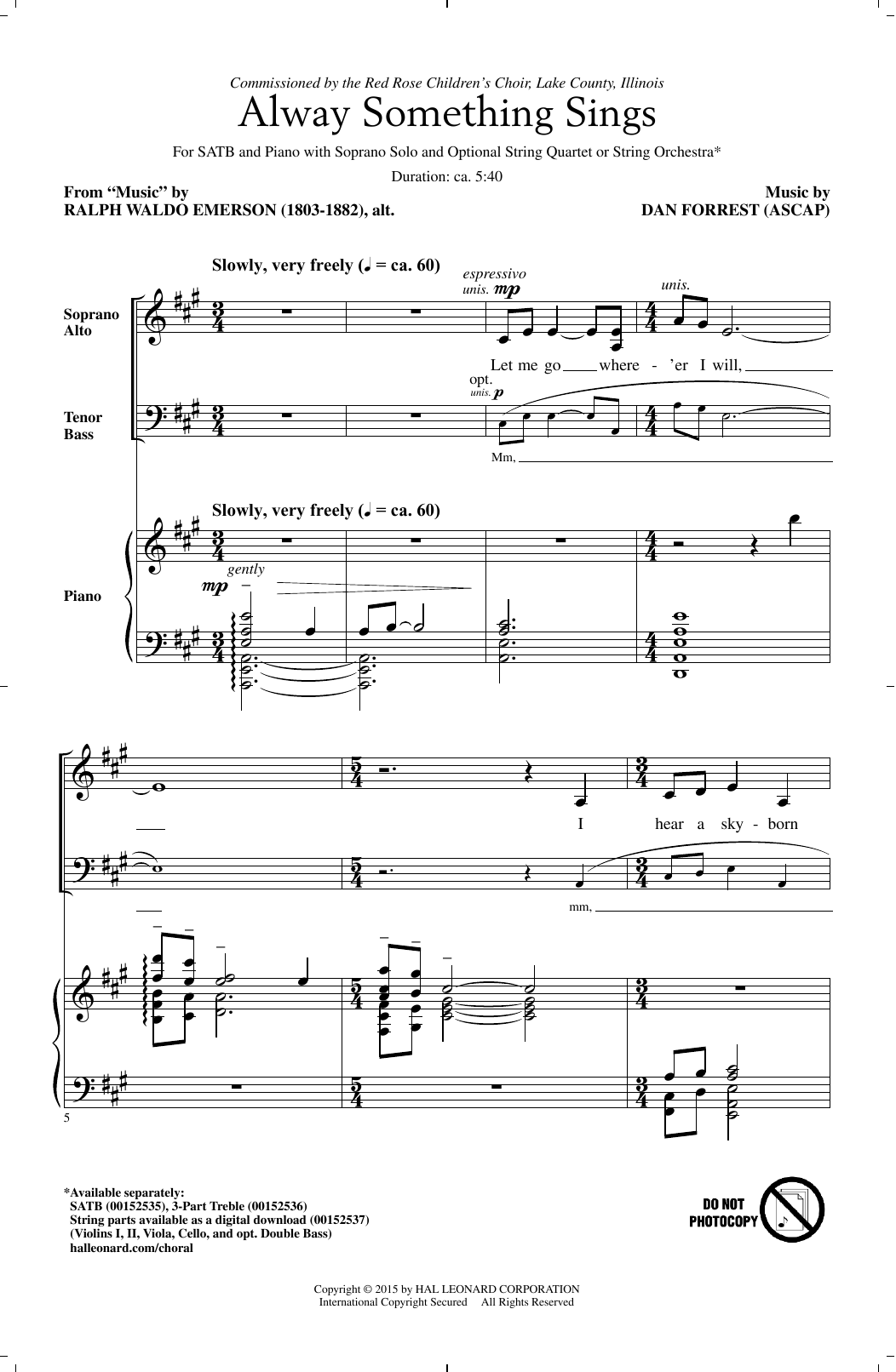 Produktbild zu: Alway Something Sings