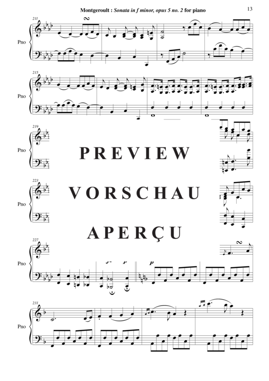 Product gallery: Page 14 of 21 Sonata in f minor, Opus 5 no. 2 , Horvath, Nicolas, Piano Solo