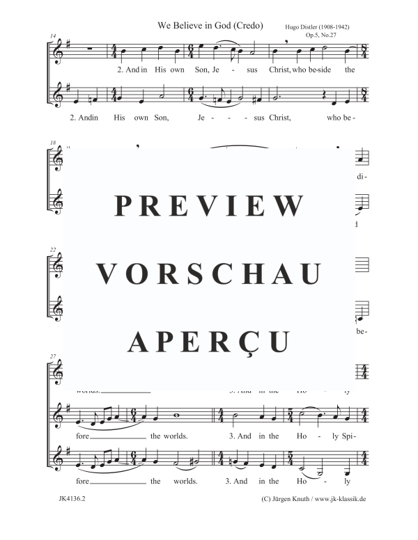 gallery: We Believe in God (Credo) (The Year Cycle, Op. 5, No. 27), , Frauenchor SSA