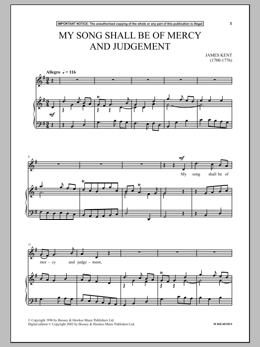 Produktbild zu: My Song Shall Be Of Mercy And Judgement