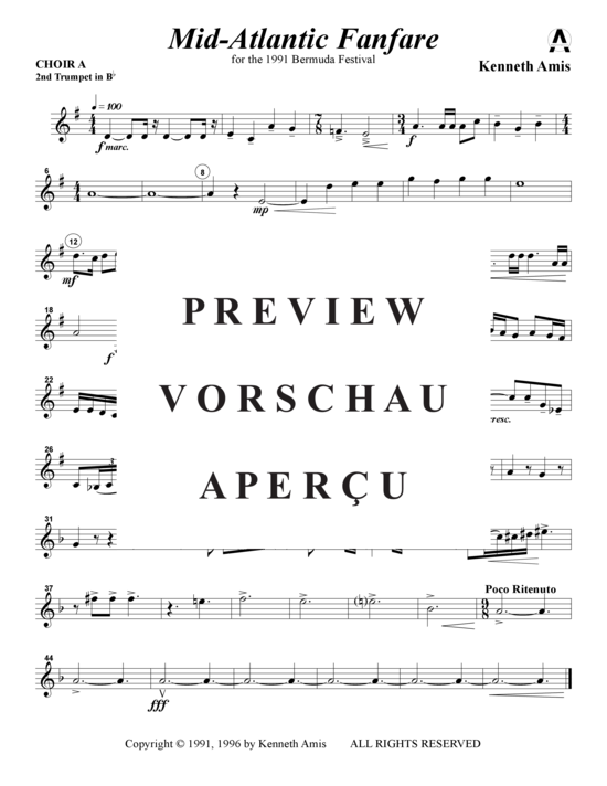 Produktgalerie: Seite 20 von 21 Mid-Atlantic Fanfare , , (Doppel-Blechbläserquintett)