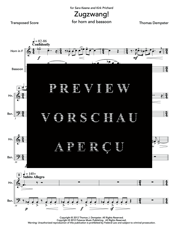 Produktgalerie: Seite 6 von 11 Zugzwang!, , (Horn in F und Fagott)