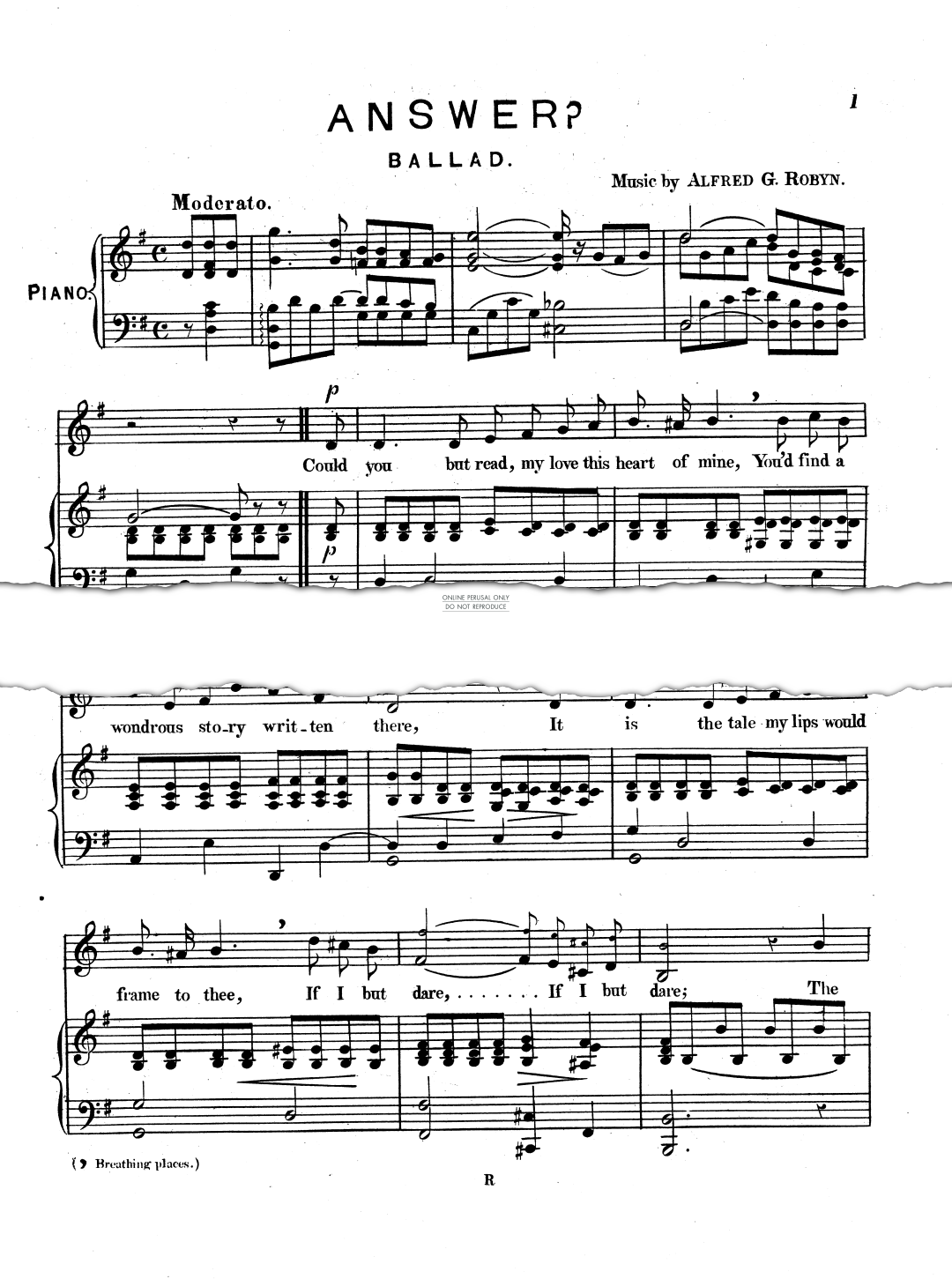 Produktgalerie: Seite 1 von 1 Answer, Alfred G. Robyn, Gesang, Klavier