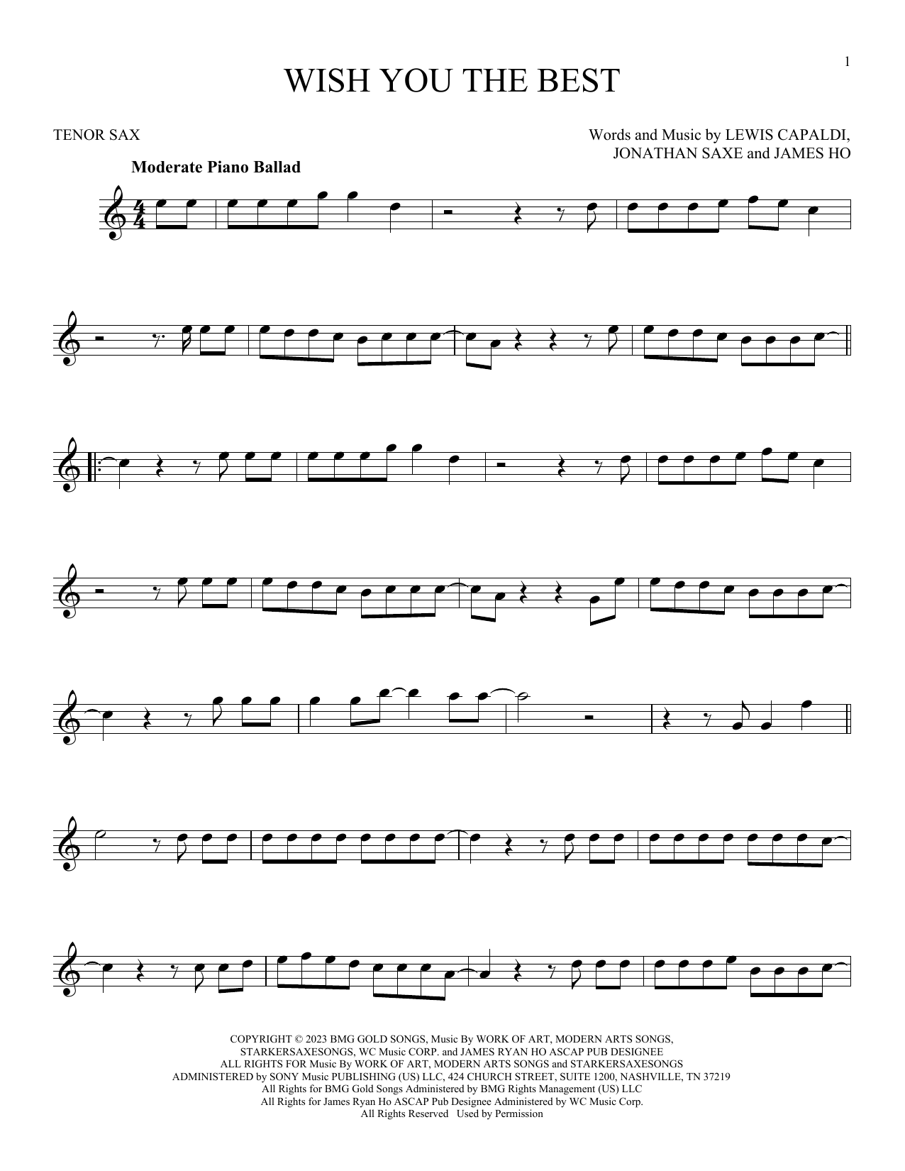 Product gallery: Page 1 of 1 Wish You The Best, Lewis Capaldi