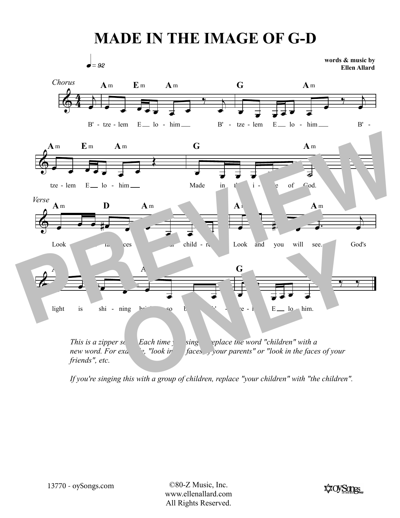 Produktgalerie: Seite 1 von 1 Made In The Image Of God, Ellen Allard, Melodieinstrument