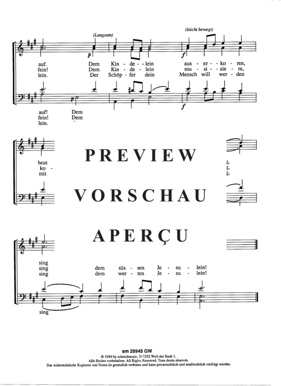 Product gallery: Page 3 of 3 Wach, Nachtigallwach auf , , (mixed choir)