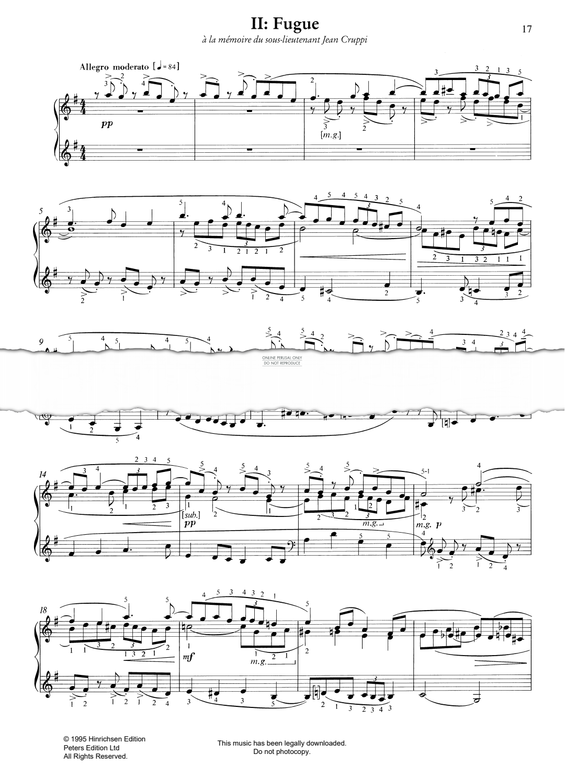 Product picture to: Fugue (from 'Le tombeau de Couperin, No. 2')