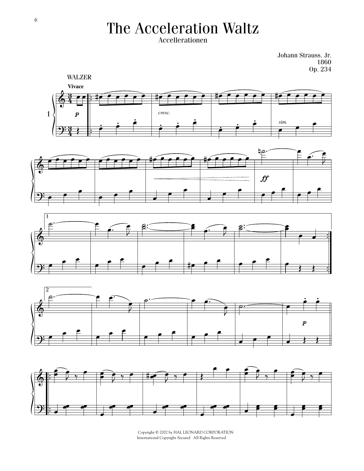 Produktbild zu: Acceleration Waltz, Op. 234