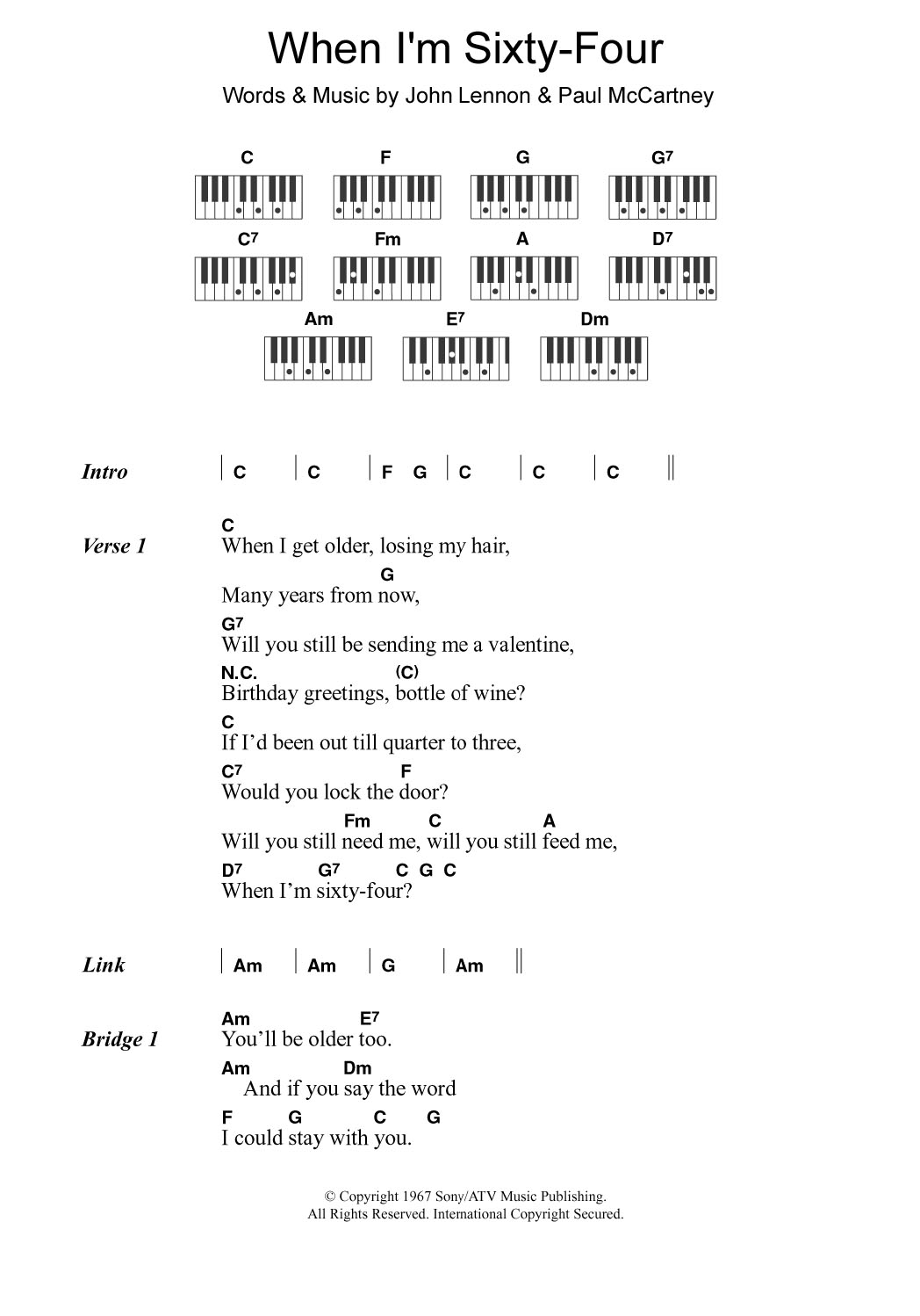 Produktbild zu: When I'm Sixty-Four