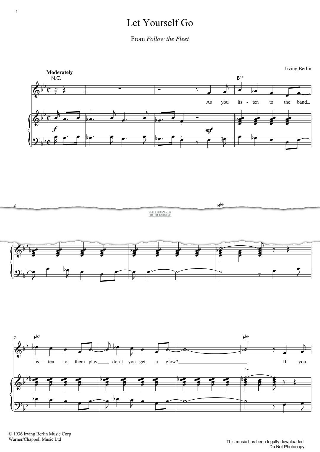 Product gallery: Page 1 of 1 Let Yourself Go, Irving Berlin