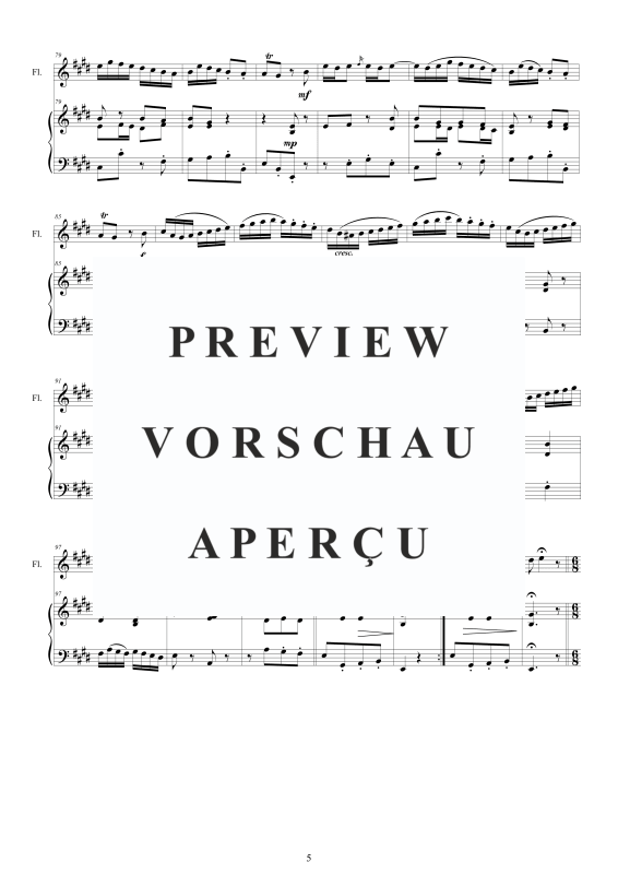 Product gallery: Page 6 of 11 Flöten Sonate E-Dur BWV 1035, , Flöte und Cembalo/Klavier