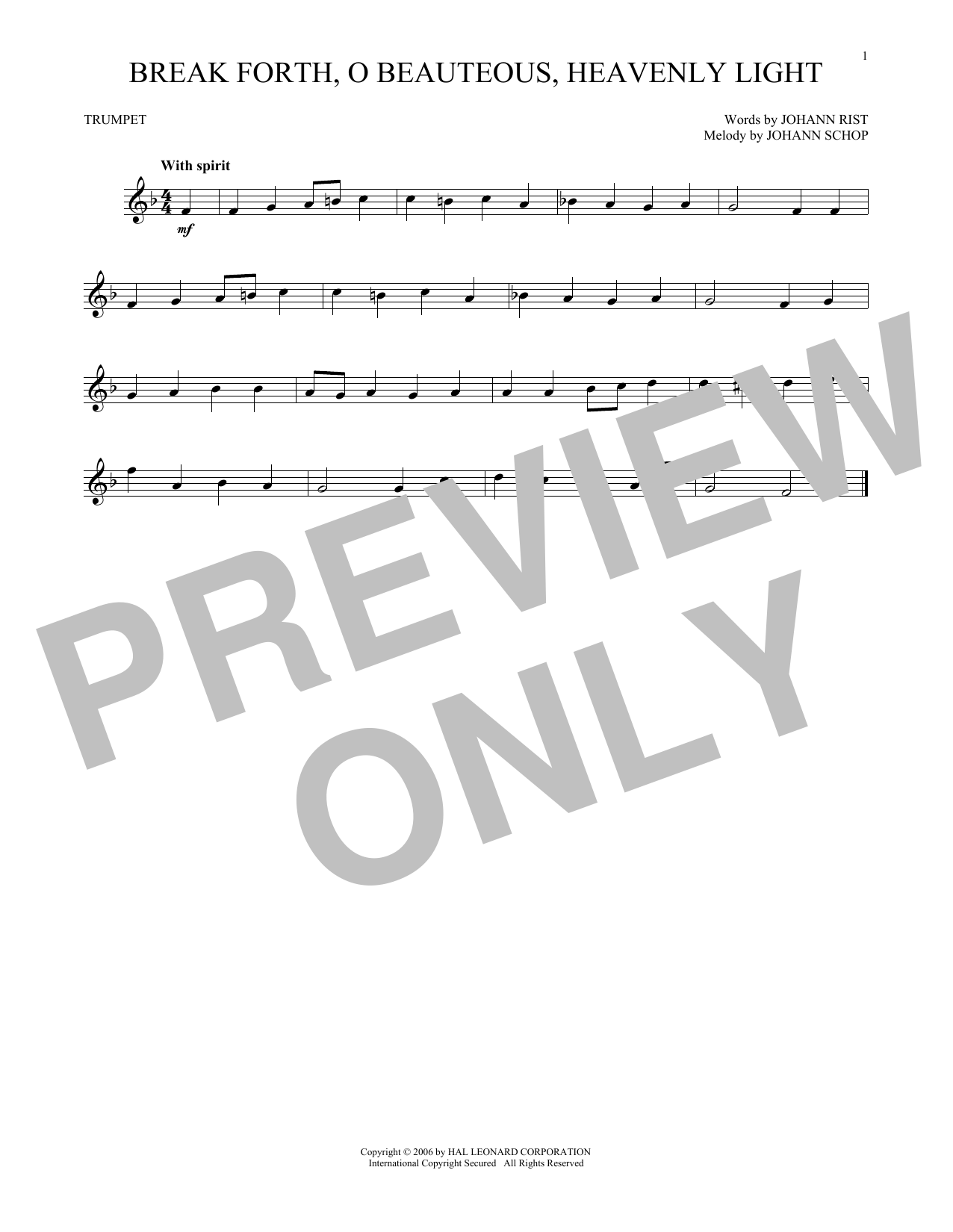 Produktgalerie: Seite 1 von 1 Break Forth, O Beauteous, Heavenly Light, J.S. Bach, Trompete
