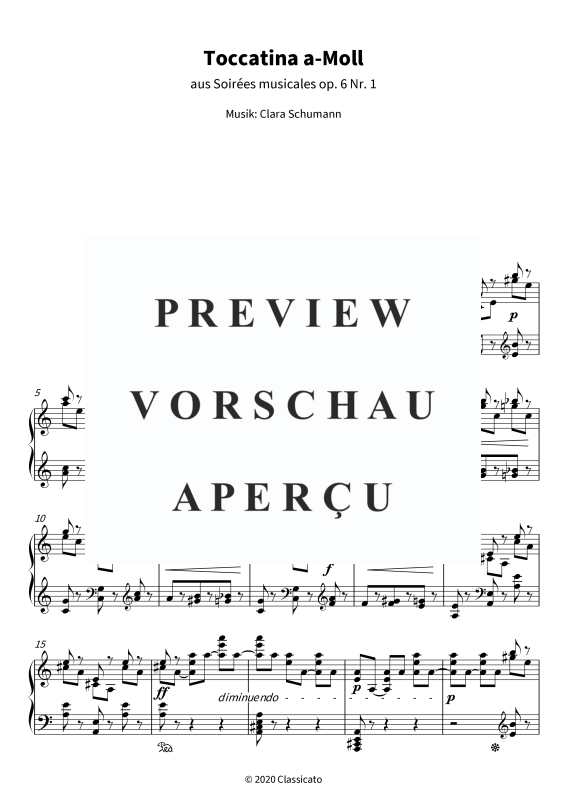 Product gallery: Page 5 of 11 Toccatina A-Moll - aus Soirées musicales op. 6 Nr. 1, , Solo Piano