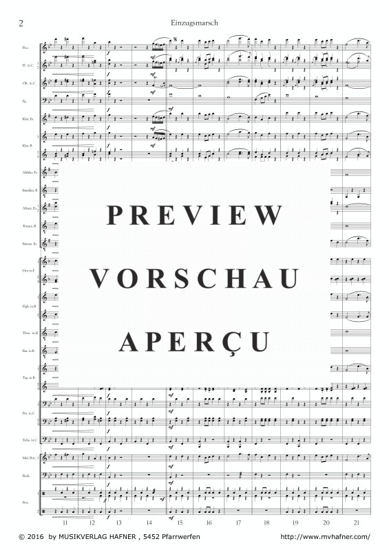 Product gallery: Page 7 of 11 Einzugsmarsch, , (large wind orchestra)