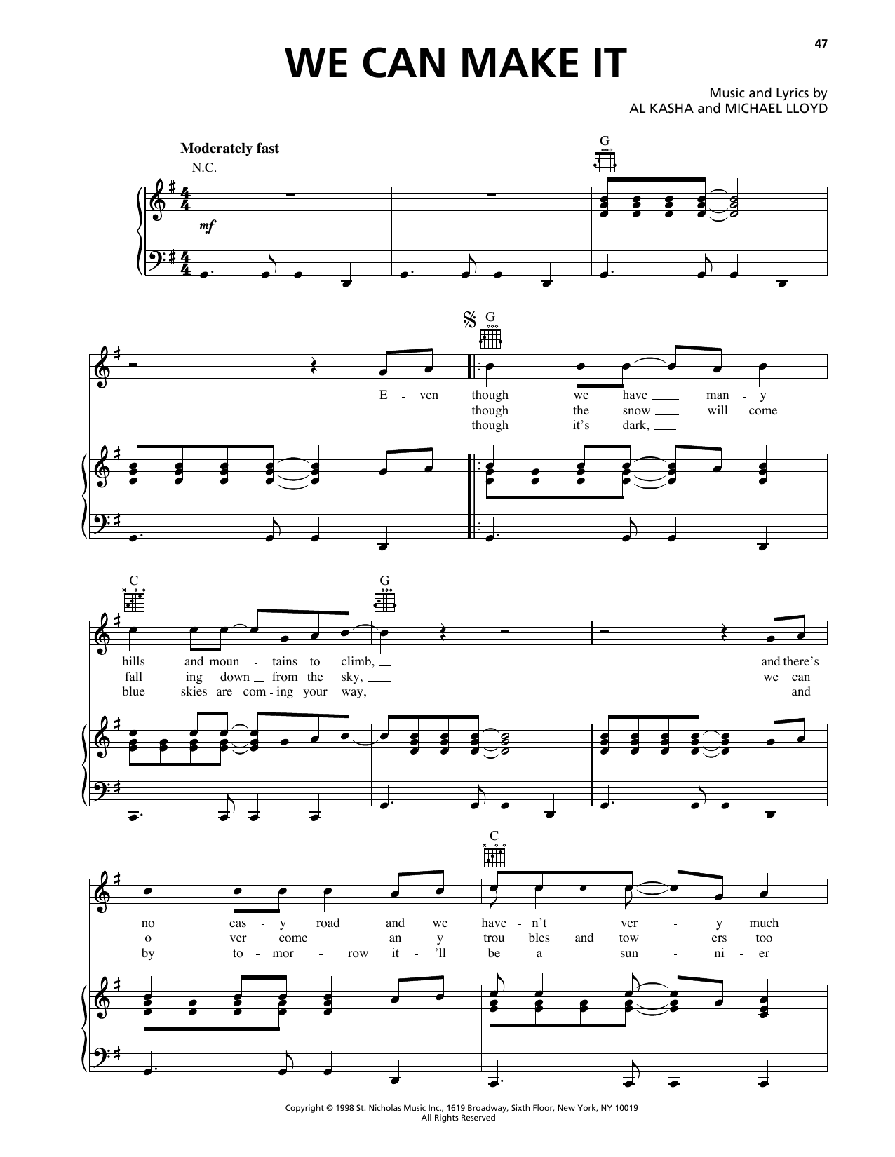 Produktgalerie: Seite 1 von 1 We Can Make It (from Rudolph The Red Nosed Reindeer), Michael Lloyd, Gesang, Gitarre, Klavier