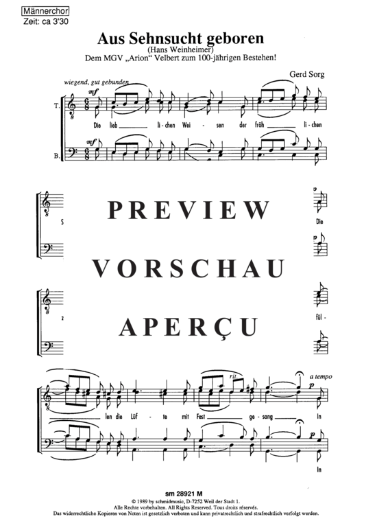 Product gallery: Page 2 of 5 Aus Sehnsucht geboren , , (male choir)