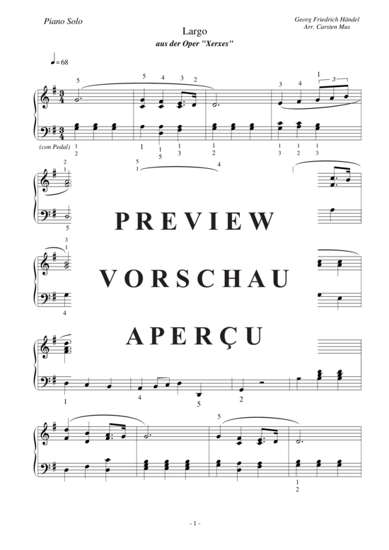 Product gallery: Page 2 of 4 Largo aus Xerxes , , Piano Solo