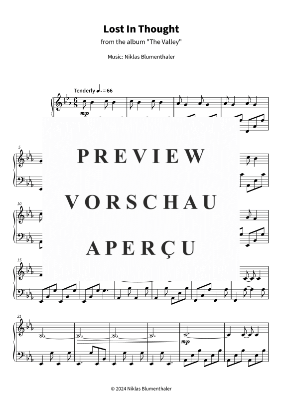 gallery: Lost In Thought - from the album The Valley, Niklas Blumenthaler, (Klavier Solo)