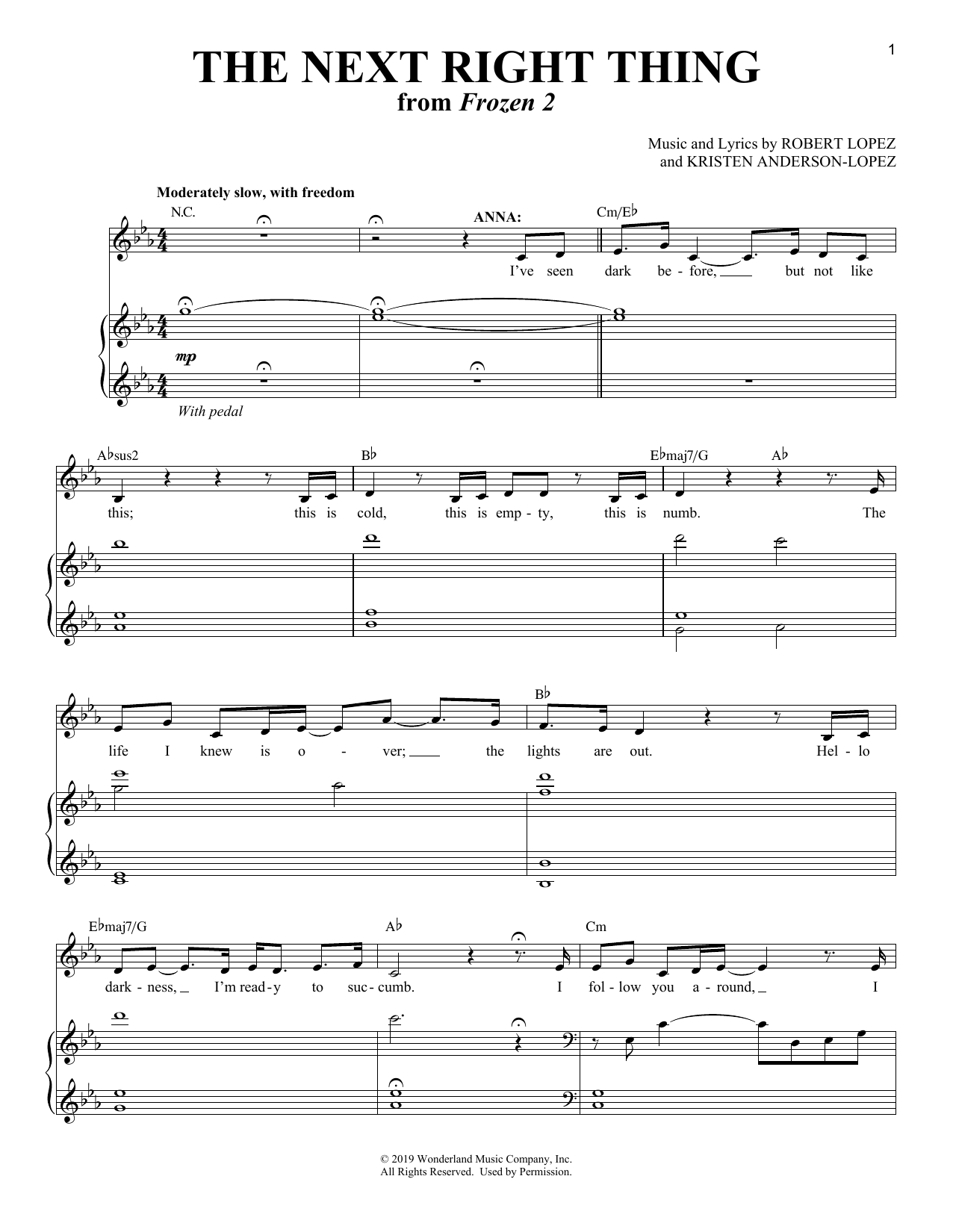Produktbild zu: The Next Right Thing (from Frozen 2)