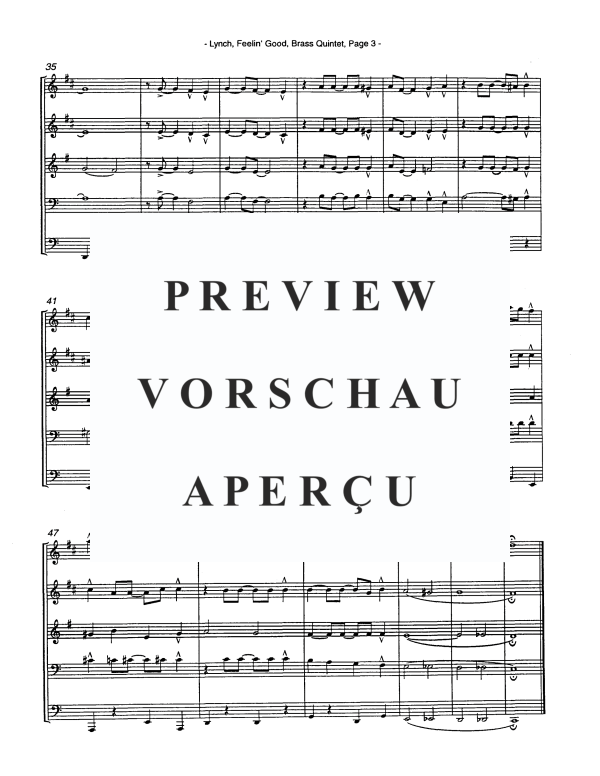 Produktgalerie: Seite 5 von 10 Feelin' Good, , Blechbläserquintett