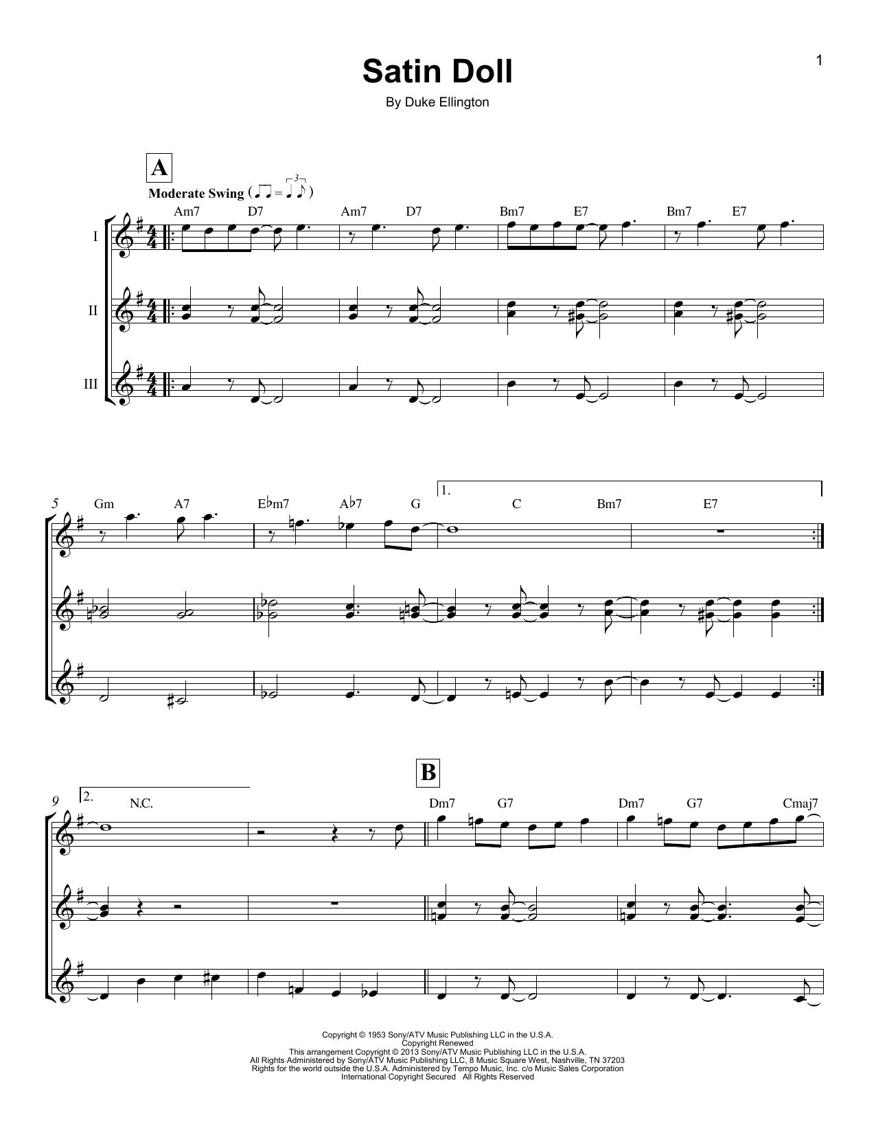 Product gallery: Page 1 of 1 Satin Doll, Billy Strayhorn