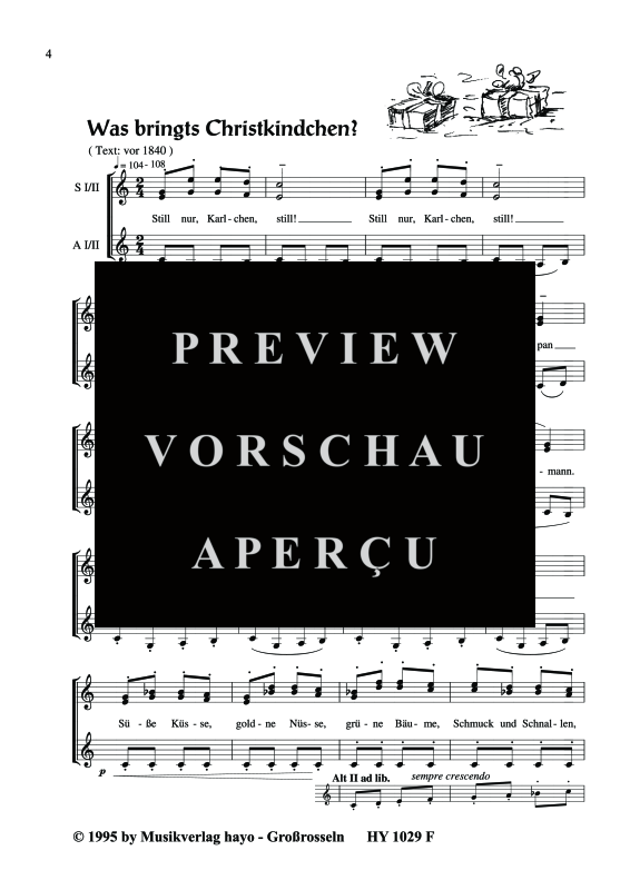 Product gallery: Page 4 of 11 Vier weihnachtliche Lieder, , (female choir SSAA)