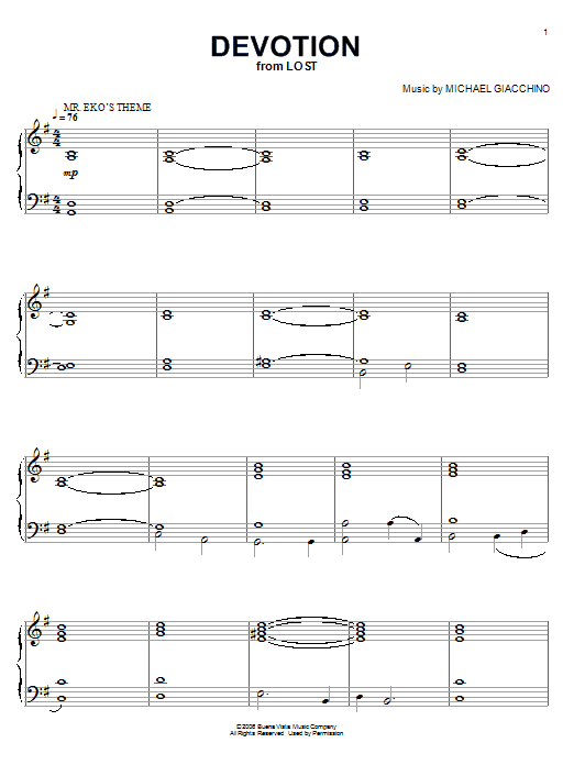 Product gallery: Page 1 of 1 Devotion, Michael Giacchino